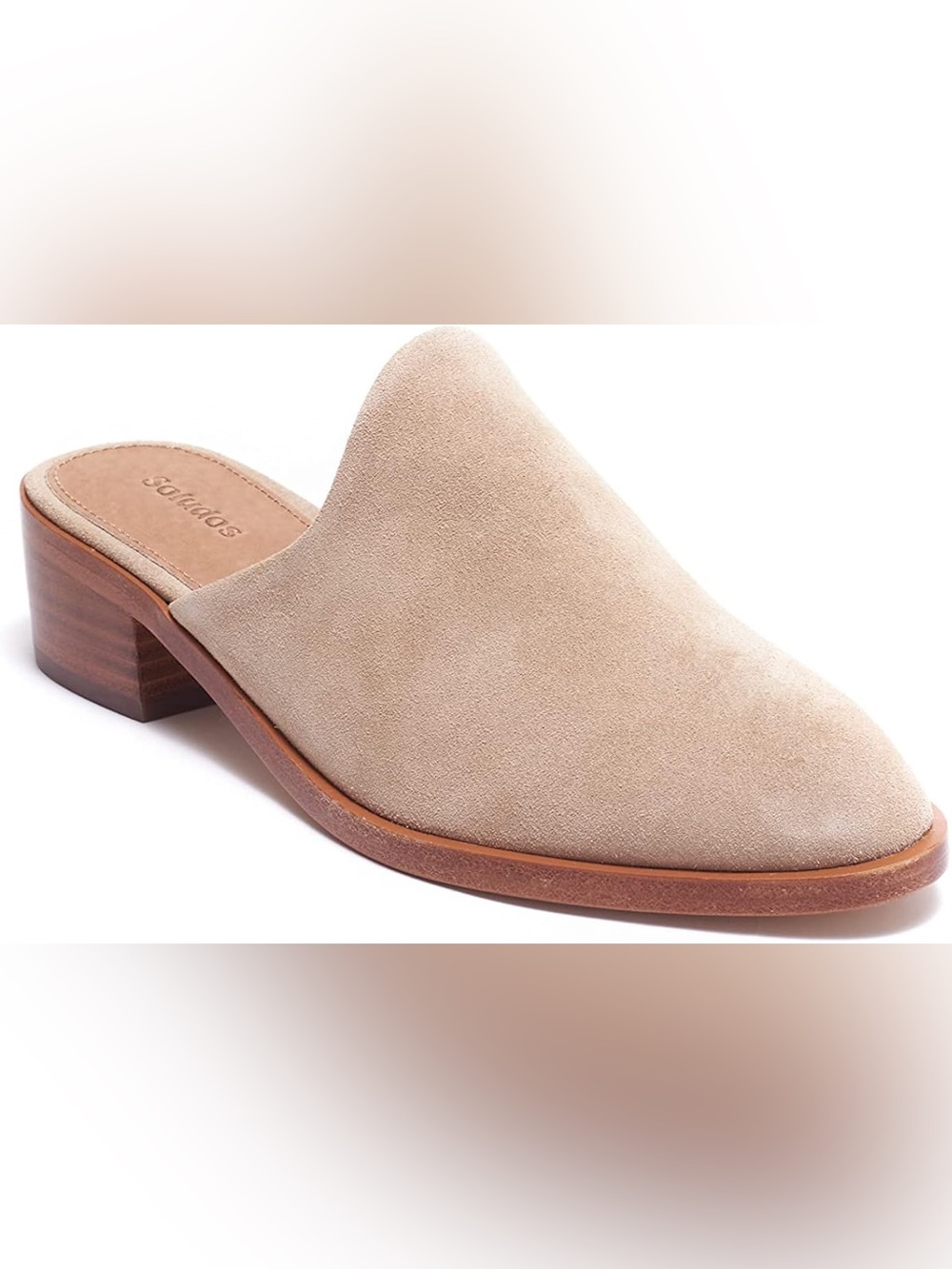 Soludos Women’s Slip-On Suede Mule in Beige